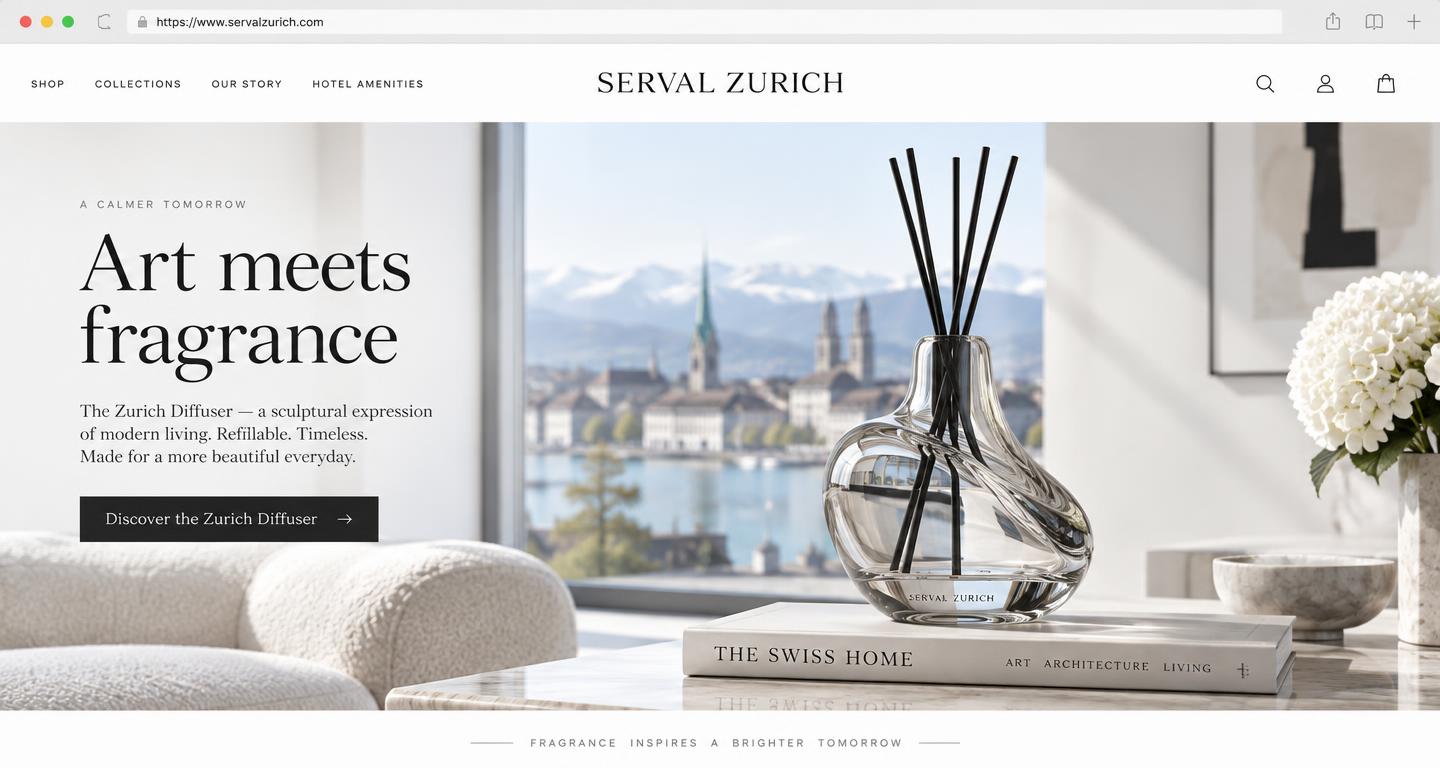 Serval Zurich luxury e-commerce storefront